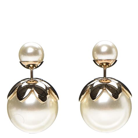 dior pearl stud earrings|dior tribal earrings real pearl.